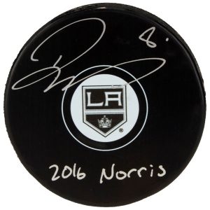 Drew Doughty Los Angeles Kings Fanatics Authentic Autographed Hockey Puck with 2016 Norris Inscription